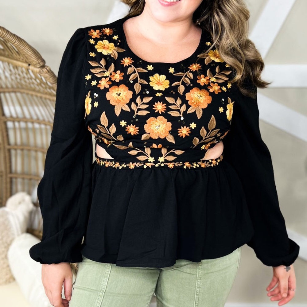 Savanna Jane Large long sleeve top - NWT - back zipper
